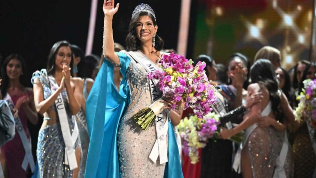 La nicaragüense Sheynnis Palacios, coronada Miss Universo, puso de relieve el conflicto político de Nicaragua. Foto: AFP
