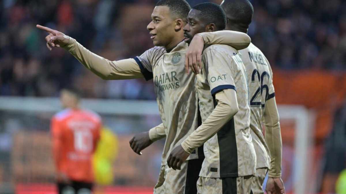 El París Saint-Germain, (PSG) dio un nuevo paso hacia su duodécimo título de campeón de la liga francesa al imponerse en Lorient (4-1). Foto: AFP