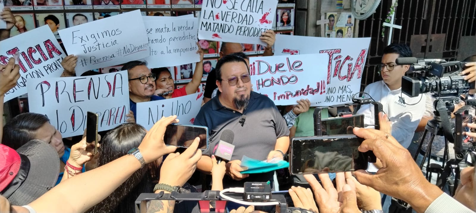 Periodistas protestan por asesinato de reportero y creador de contenidos en México
